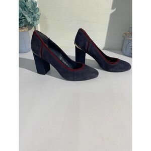 Tommy Hilfiger Black Suede Block Heels